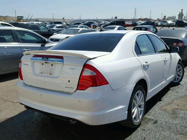 3FAHP0JG9CR225358 - 2012 FORD FUSION SEL WHITE photo 4