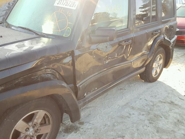 1J8HG48K87C576836 - 2007 JEEP COMMANDER BLACK photo 9