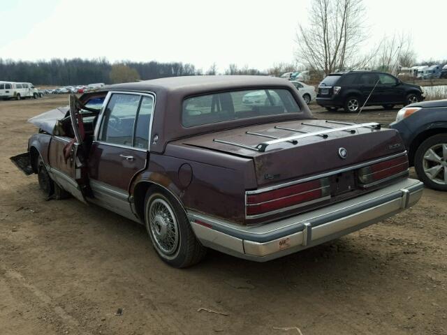 1G4CU54C3K1663137 - 1989 BUICK ELECTRA UL MAROON photo 3