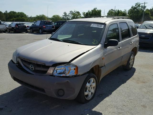 4F2YU07B42KM64060 - 2002 MAZDA TRIBUTE DX GOLD photo 2