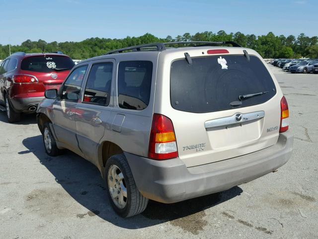 4F2YU07B42KM64060 - 2002 MAZDA TRIBUTE DX 金色 照片 3