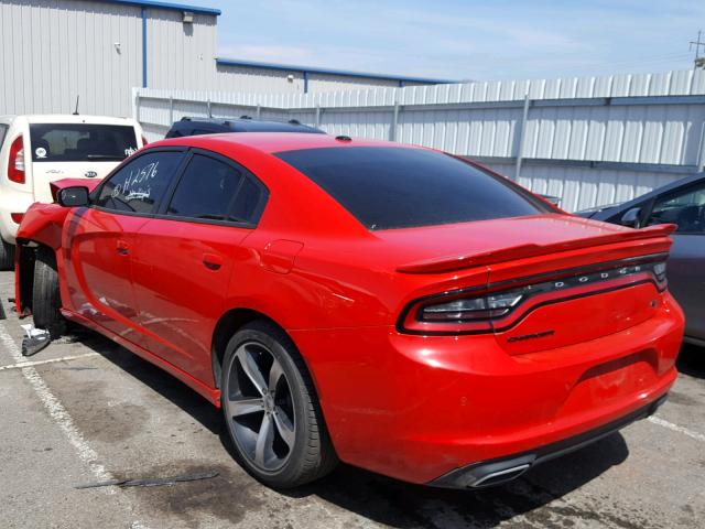 2C3CDXBG4HH642916 - 2017 DODGE CHARGER SE RED photo 3