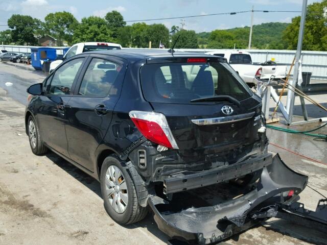 JTDKTUD30CD529425 - 2012 TOYOTA YARIS BLACK photo 3