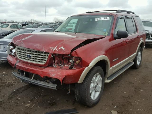 1FMZU74K15UA89430 - 2005 FORD EXPLORER E BURGUNDY photo 2