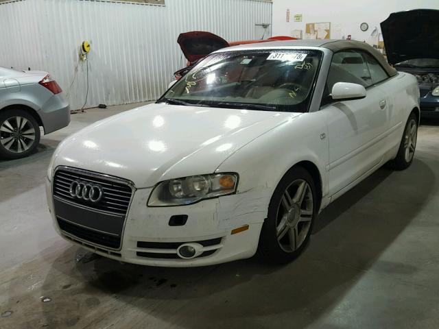 WAUAF48H27K018189 - 2007 AUDI A4 2.0T CA WHITE photo 2