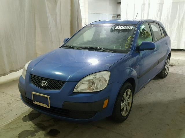 KNADE163186394964 - 2008 KIA RIO 5 SX BLUE photo 2