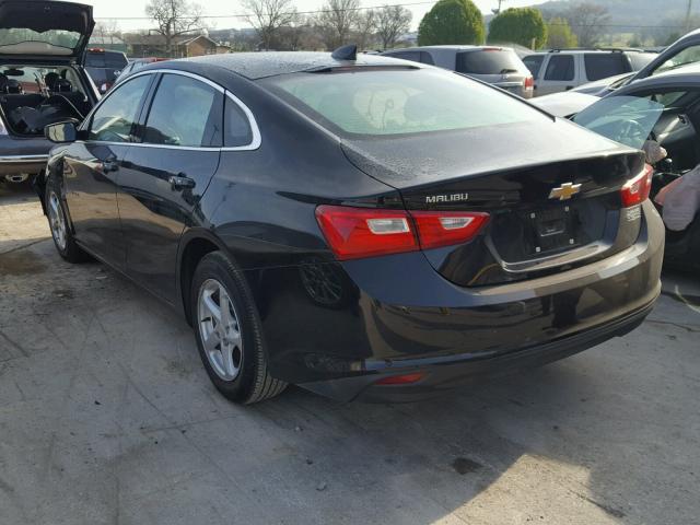 1G1ZB5ST6HF257848 - 2017 CHEVROLET MALIBU LS BLACK photo 3
