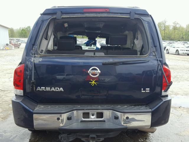 5N1AA08A96N700282 - 2006 NISSAN ARMADA SE BLUE photo 9