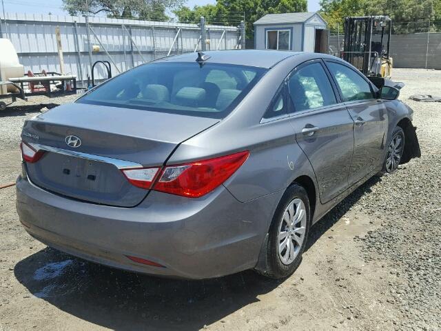 5NPEB4AC4CH426684 - 2012 HYUNDAI SONATA GLS GRAY photo 4