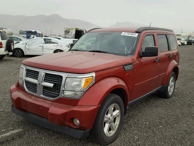 1D8GU28K17W663705 - 2007 DODGE NITRO SXT RED photo 2