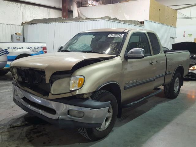 5TBRT34122S310873 - 2002 TOYOTA TUNDRA ACC GOLD photo 2