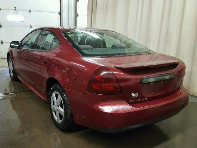 2G2WP522951200912 - 2005 PONTIAC GRAND PRIX MAROON photo 3