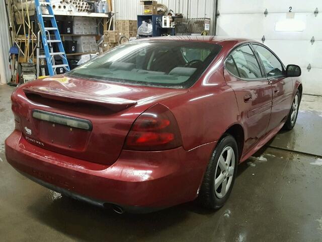 2G2WP522951200912 - 2005 PONTIAC GRAND PRIX MAROON photo 4