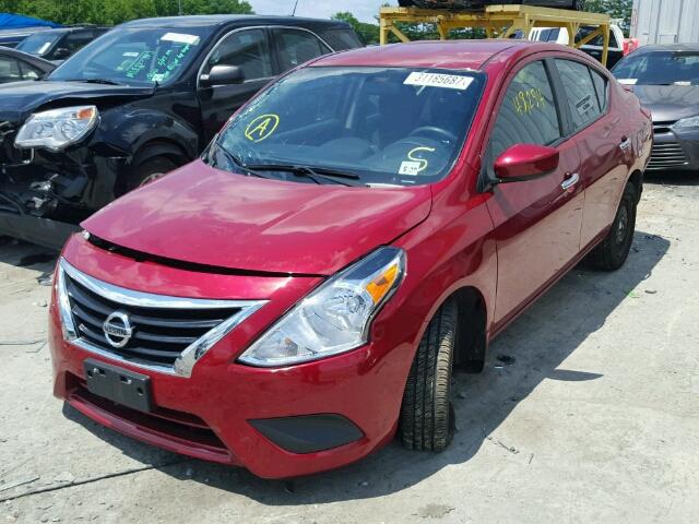 3N1CN7AP3FL909089 - 2015 NISSAN VERSA S/S RED photo 2