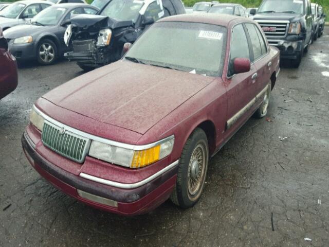 2MELM75W0PX641764 - 1993 MERCURY GRAND MARQ BURGUNDY photo 2