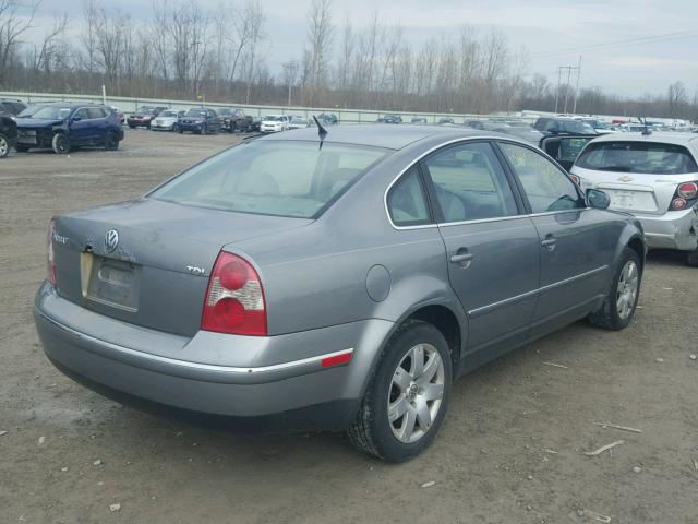 WVWAE63B85E062164 - 2005 VOLKSWAGEN PASSAT GLS GRAY photo 4