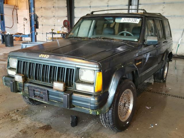 1J4FJ78S5NL150515 - 1992 JEEP CHEROKEE L GREEN photo 2