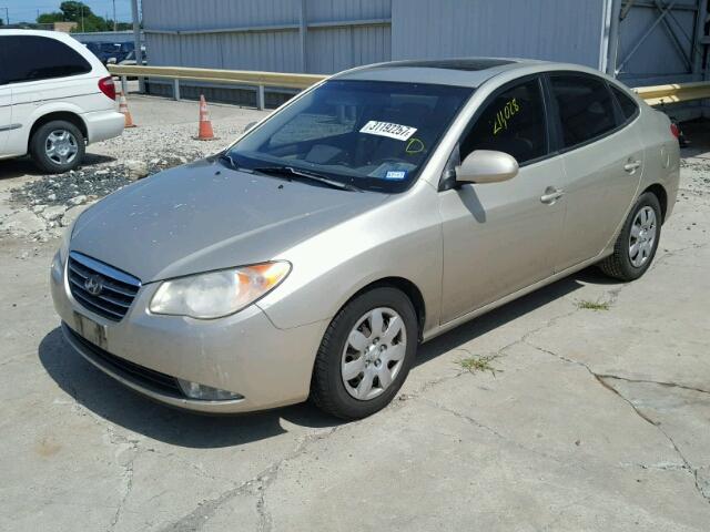 KMHDU46D27U103717 - 2007 HYUNDAI ELANTRA GL GOLD photo 2