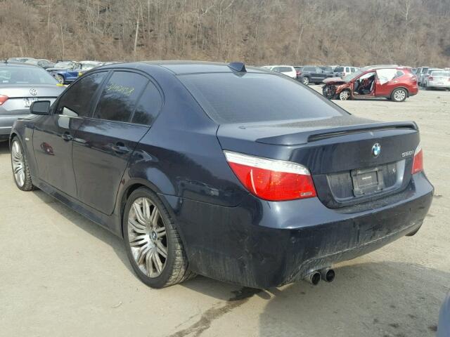 WBANW53528CT52626 - 2008 BMW 550 I BLUE photo 3