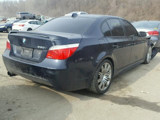WBANW53528CT52626 - 2008 BMW 550 I BLUE photo 4