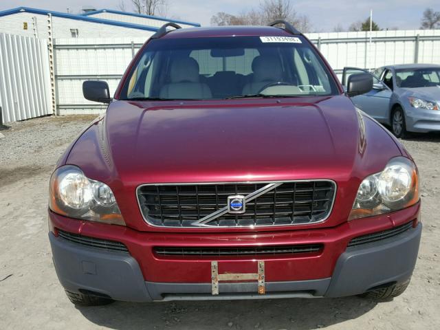 YV1CZ91H041054002 - 2004 VOLVO XC90 T6 BURGUNDY photo 9