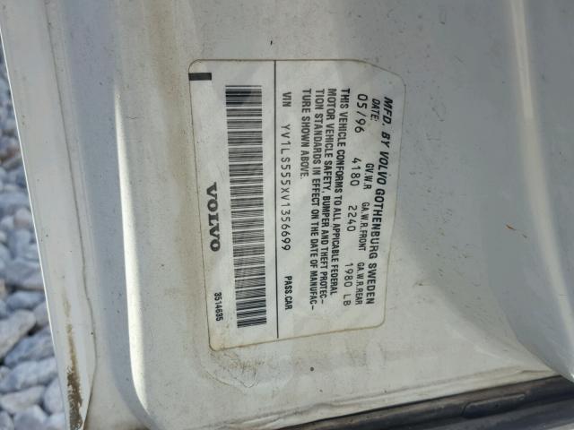 YV1LS555XV1356699 - 1997 VOLVO 850 Beyaz fotoğraf 10