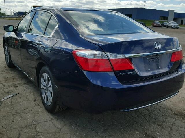 1HGCR2F30DA146576 - 2013 HONDA ACCORD LX BLUE photo 3