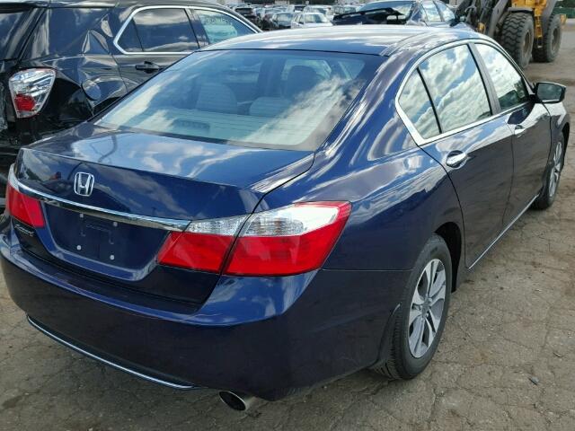 1HGCR2F30DA146576 - 2013 HONDA ACCORD LX BLUE photo 4