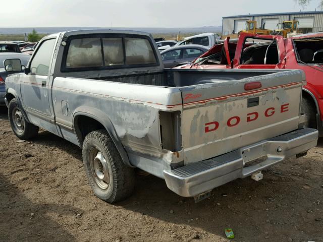 1B7GL26X7RS596215 - 1994 DODGE DAKOTA GRAY photo 3