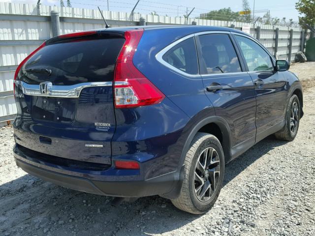 2HKRM3H40GH529157 - 2016 HONDA CR-V SE BLUE photo 4