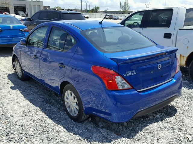 3N1CN7AP7HL849725 - 2017 NISSAN VERSA S BLUE photo 3