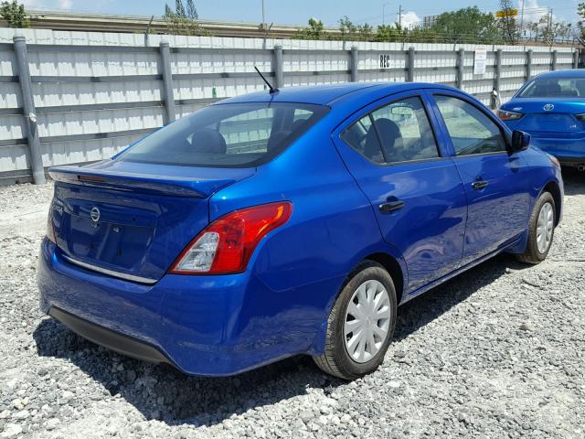 3N1CN7AP7HL849725 - 2017 NISSAN VERSA S BLUE photo 4