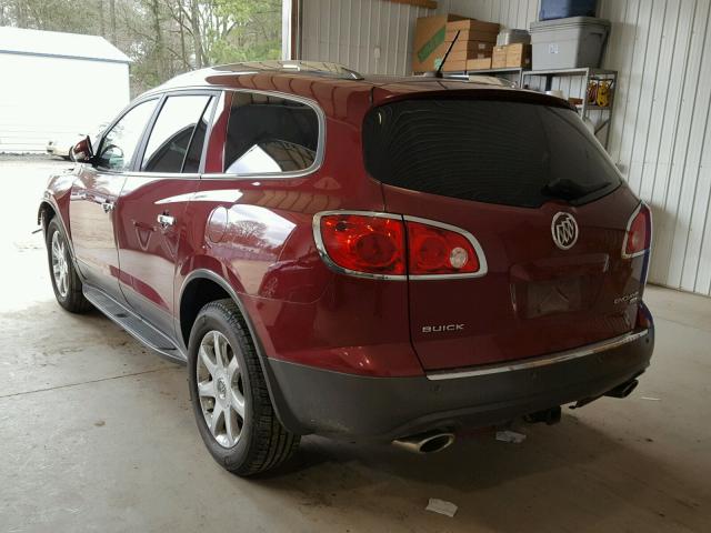 5GALRBED0AJ213926 - 2010 BUICK ENCLAVE CX BURGUNDY photo 3