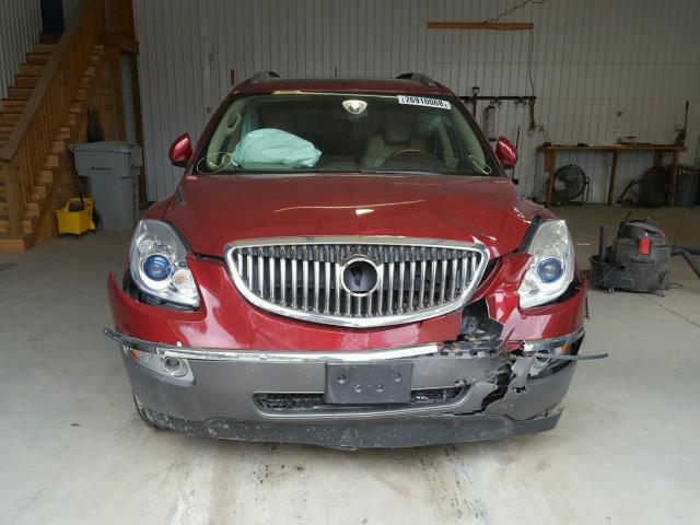 5GALRBED0AJ213926 - 2010 BUICK ENCLAVE CX BURGUNDY photo 9