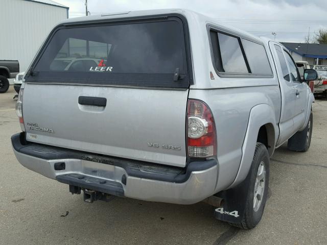 5TFUU4EN9DX078369 - 2013 TOYOTA TACOMA SILVER photo 4