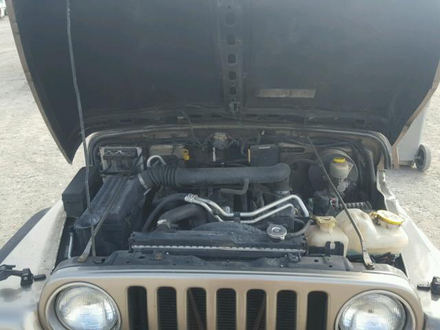 1J4FA39S24P785285 - 2004 JEEP WRANGLER X TAN photo 7