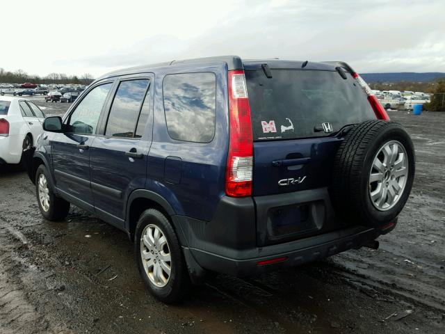 SHSRD78865U341192 - 2005 HONDA CR-V EX BLUE photo 3