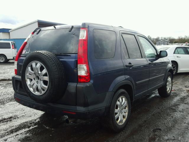 SHSRD78865U341192 - 2005 HONDA CR-V EX BLUE photo 4