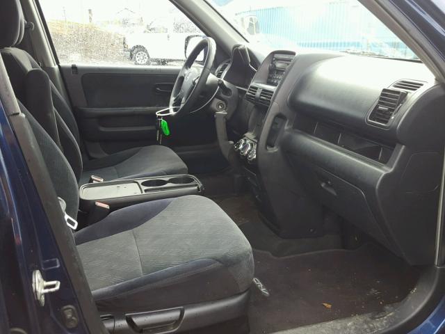 SHSRD78865U341192 - 2005 HONDA CR-V EX BLUE photo 5