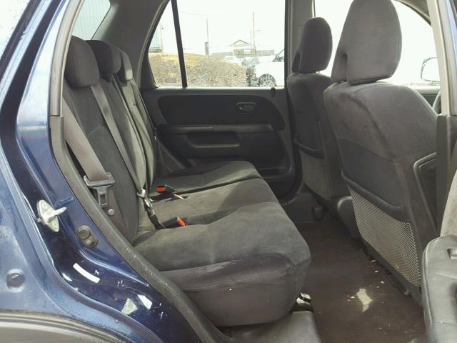 SHSRD78865U341192 - 2005 HONDA CR-V EX BLUE photo 6