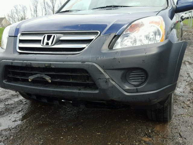 SHSRD78865U341192 - 2005 HONDA CR-V EX BLUE photo 9