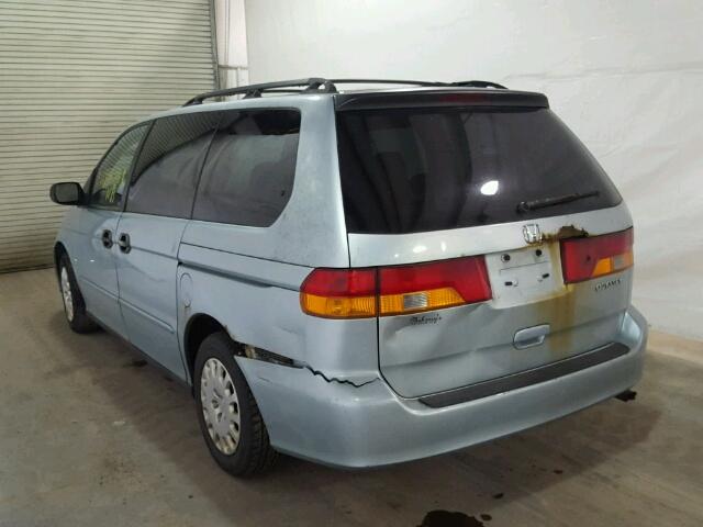 2HKRL18583H505358 - 2003 HONDA ODYSSEY LX BLUE photo 3