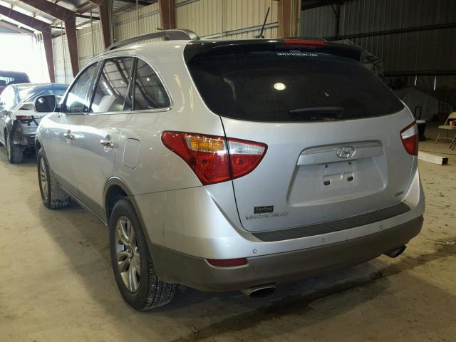 KM8NU4CC4CU201982 - 2012 HYUNDAI VERACRUZ G SILVER photo 3