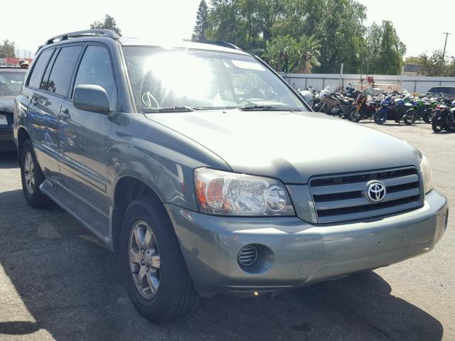 JTEEP21A140003494 - 2004 TOYOTA HIGHLANDER GREEN photo 1