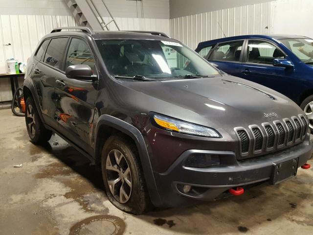 1C4PJMBS7EW281137 - 2014 JEEP CHEROKEE T CHARCOAL photo 1