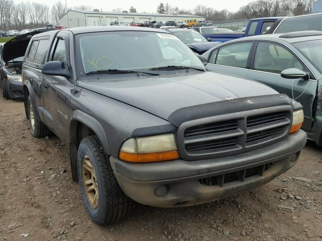 1B7FL16X12S712729 - 2002 DODGE DAKOTA BAS GRAY photo 1