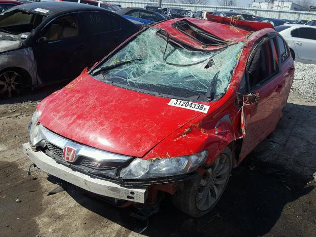 2HGFA5E53AH701543 - 2010 HONDA CIVIC SI RED photo 2