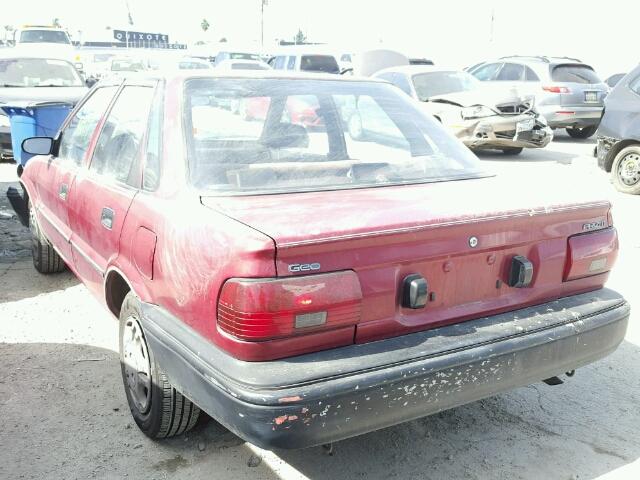 1Y1SK5469NZ036749 - 1992 GEO PRIZM BASE 栗色 照片 3