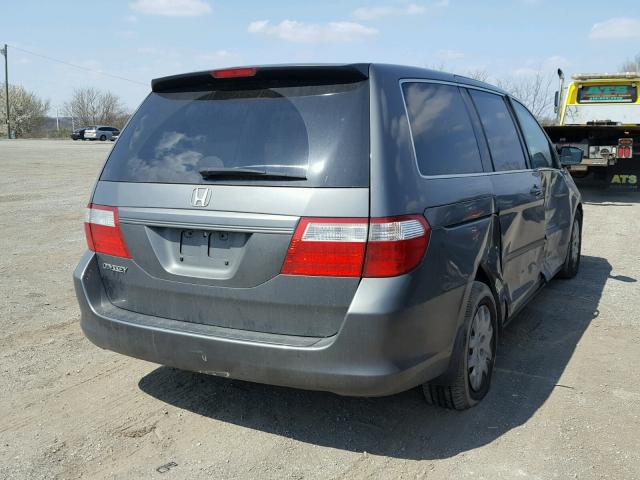 5FNRL38297B120574 - 2007 HONDA ODYSSEY LX GRAY photo 4