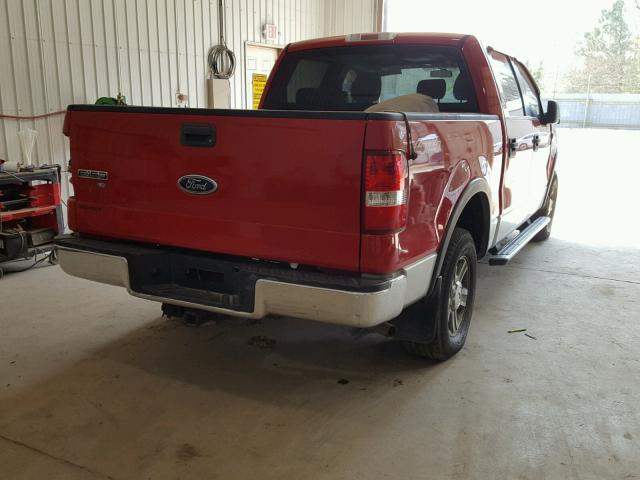 1FTRW14W85FB48850 - 2005 FORD F150 SUPER RED photo 4